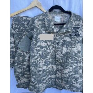 US Army ACU upc fr Flame Resistant Uniform Set xl Regular cib Airborne Coat Pant